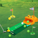Little One Golf Toy Set with Tiger Ball Returner Clubs and Putter Mat for Indoor & Outdoor Play