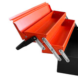 3 Tier Metal Tool Box Portable with Handle and Lock Hole for Home