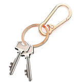 4 Pcs Metal Keychains Keyring Clip Holder Organizer for Home Car Keys Gold