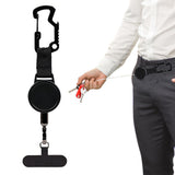 Retractable Key Chain Key Holder Belt Clip with Lanyard for Hiking & Travel