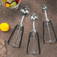 3Pcs Set Cookie Scoop Set Stainless Steel Cookie Dough Scoop Ice Cream Scoop