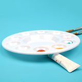 12PCS 10 Well Plastic Paint Palette for Acrylic Watercolor Art Painting Supplies