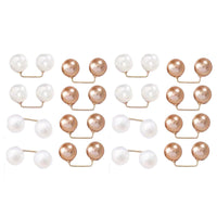 16Pcs Brooch Pins Anti-Exposure Neckline Safety Pins Artificial Pearl Clips for Women Girls Style 3