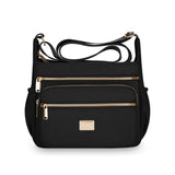 Ladies Crossbody Bag Shoulder Messenger Bag with Multiple Pockets Black