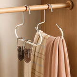 8 Pcs No Drill Hat Storage Hooks Iron Ring for Closet Caps Scarves White