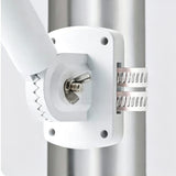 Wall Mounted Flag Bracket Adjustable for Garden Lights Poles Flags White