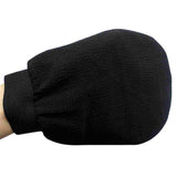 2Pcs Moroccan Exfoliating Gloves – 100 Percent Viscose Body Scrub Bath Mitts Black