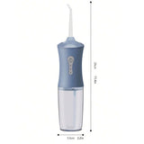 Cordless Water Flosser Portable 3-Mode Teeth Cleaner Rechargeable Oral Irrigator with 4 Jets Blue