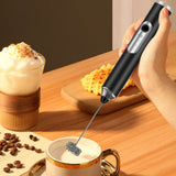 3 in 1 Electric Milk Frother Coffee Stirrer Black