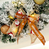 Christmas Wreath Decor Xmas Hanging Garland with String Light for Home Party