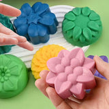 3 PCS Flower Shaped Silicone DIY Handmade Soap Mold US Seller