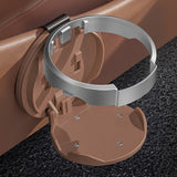 Folding Car Door Cup Holder Adjustable Clip On Drink Organizer Brown