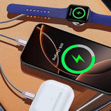 3 in 2 USB C Cable for Apple Watch Multiple Devices Charger iPhone Charger Gray