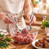 4 PCS Stainless Steel Meatball Maker Spoon and Auxiliary Spoon Set