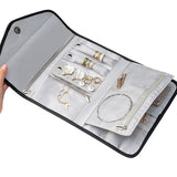 Foldable Travel Jewelry Organizer Case Jewelry Organizer Grey