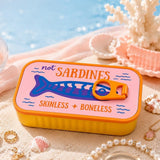 Sardine Shape Jewelry Box Small for Necklace and Earring Storage Orange