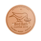 Copper Bird Bath Cleaning Disc for All-Season Outdoor Birdbaths Round Shape