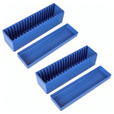 2Pcs 20-Slot Coin Slab Storage Boxes with Snap Lid Plastic Coin Holder Organizer for NGC PCGS Coin Slabs Blue