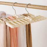 2Pcs Belt and Tie Hangers for Closet Organizer with 20 Hooks Beige