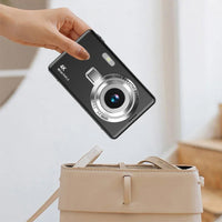 4K HD 1080P Digital Camera Retro Video Camera for Kids Beginners with 32GB TF Card Black