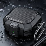 Protective Case Compatible With Samsung Galaxy Buds 4 and 4 Pro Shockproof Earbuds Case Cover with Lock Clip Black