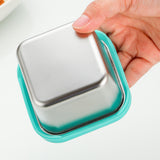6Pcs 6 Oz Stainless Steel Snack Containers for Food Storage Containers with Silicone Lids