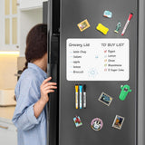 Magnetized Dry Erase Board Sheet Set for Fridge Erasable Refrigerator Whiteboard