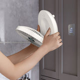 3-Speed Adjustable Air Circulator Fan Foldable  Wall Hanging Fan Rechargeable Desktop Cooling Fan White