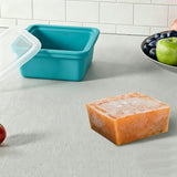 4Pcs Silicone Freezer Tray for Soup Ice Cubes with Lid for Meal Prep Style 2