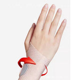 2PCS Fitness Wrist Support Brace Elastic Wrist Guards for Gym Training and Sports Skin Color