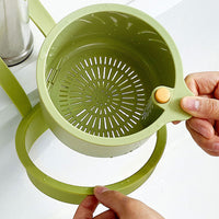 Kitchen Sink Strainer Basket with Faucet Hook – Fruit & Vegetable Stopper Green