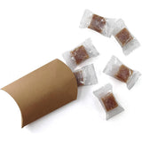 50 PCS Kraft Paper Pillow Gift Boxes with Ribbons for Weddings and Parties Brown