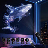 6PCS Projection Light USB Star Night Light with Replaceable Slides for Bedroom Decor