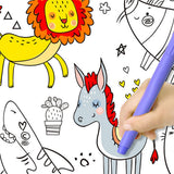 4PCS Large Coloring Paper Scroll Rolls Drawing Set 30x300cm for Little Ones