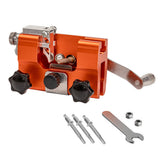 Portable Hand Crank Chainsaw Chain Sharpening Tool Set with 3 Grinding Heads