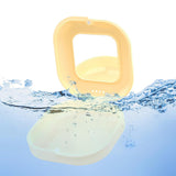 Retainer Case with Mirror and Removal Tool for Mouth Guard Storage Yellow