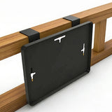 Foldable Metal Bedside Shelf No Drill with Cable Hole and 2 Hooks