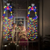 2Pcs Christmas Hanging Bell Light 8 Modes  Colorful Bell Light Xmas New Year Decor