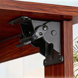 4Pcs 90 Degree Folding Table Leg Brackets Self Lock Foldable Hinge DIY Heavy Load Black