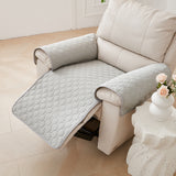 3Pcs Set Non Slip Recliner Chair Covers Couch Covers Pet Protector Slipcovers Light Gray
