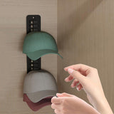 2 Pack Wall Mounted Baseball Cap Hat Rack Organizer for Home Black