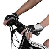 1 Pair Cycling Half Finger Bike Gloves with Anti-Slip Pad for Unisex Black