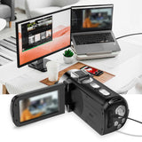 4K 64MP Camcorder 28X Digital Zoom Vlogging Camera for YouTube Style 1
