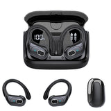 Wireless Bluetooth 5.4 Over-Ear Earbuds IPX5 Waterproof for Sports Black