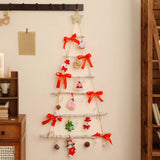 Glowing Wall-Mounted Christmas Tree with Lights Perfect for Small Spaces