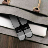 Foldable Aluminum Laptop Stand with Adjustable Height for Desk Use Black