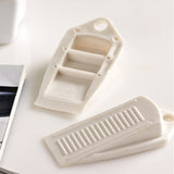 6PCS Rubber Door Wedge Stoppers with Grip for Home White
