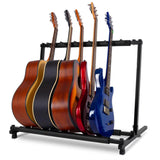 Folding 5 Multi Guitar Stand Guitar Display Holder Rack