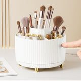 360 Degree Rotating Desk Organizer Dual-Purpose Pencil Pen Holder for Office School White