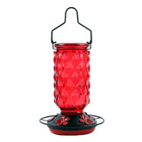 Stained Glass Hummingbird Feeder for Outdoors Hangingfor Outside Red